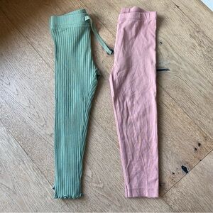 Bundle lot 2 organic cotton leggings from France